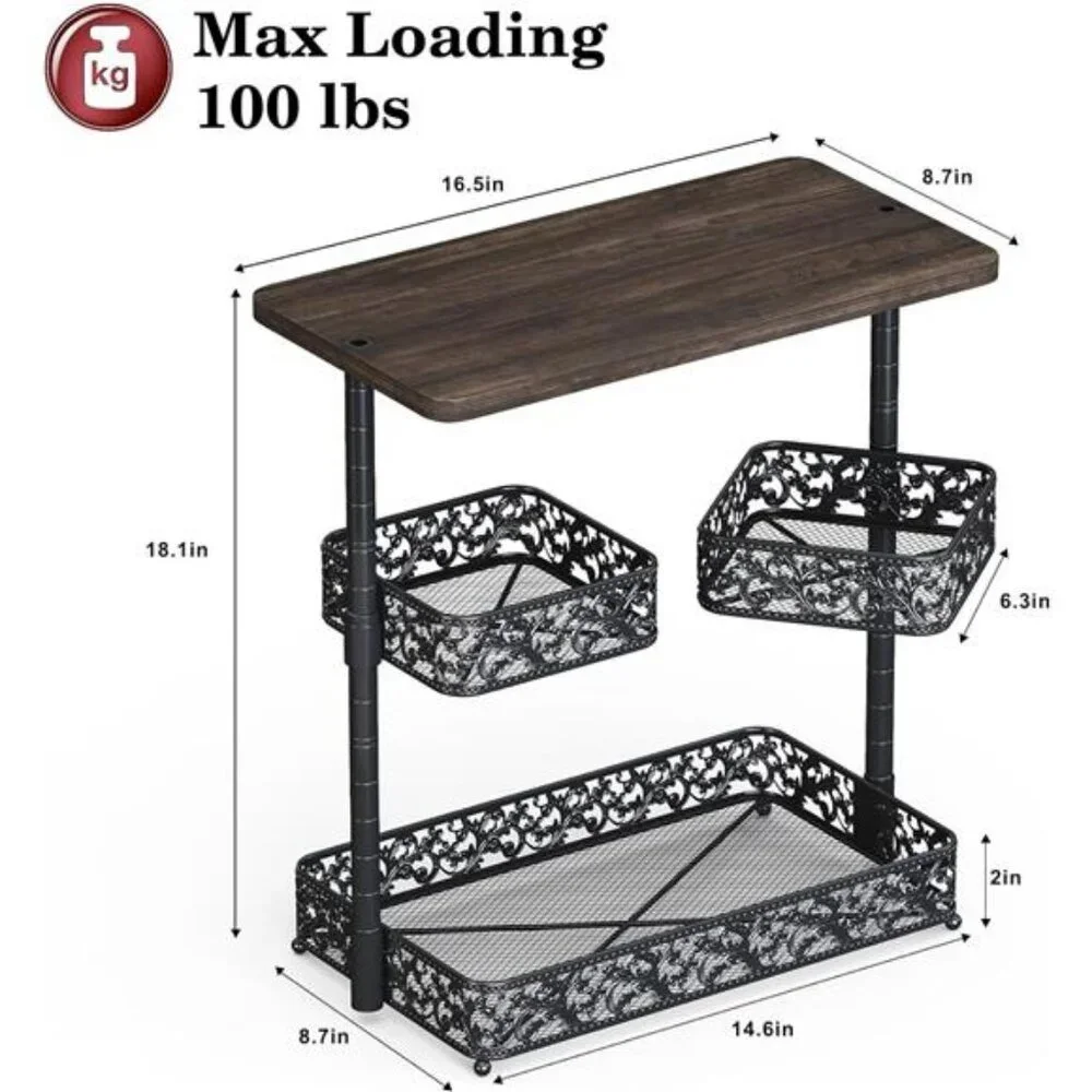 3 Tier Storage Organizer Countertop,Bathroom Sink Organizer Countertop with Two